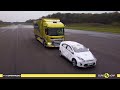 AEB Truck-to-Car - Approaching a stationary car