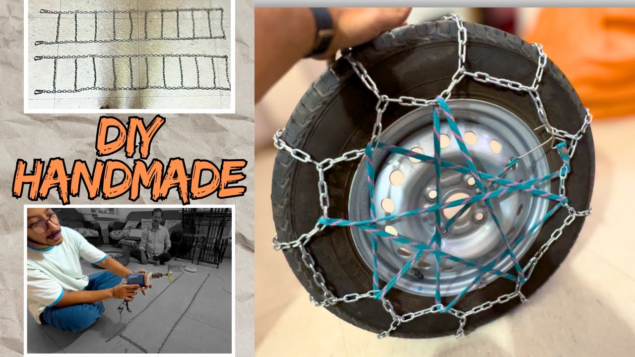 DIY ⛓️ Snow Chain at Home ❄️ | Easy Handmade Tyre Chains for Winter Driving | go gagan 🔥