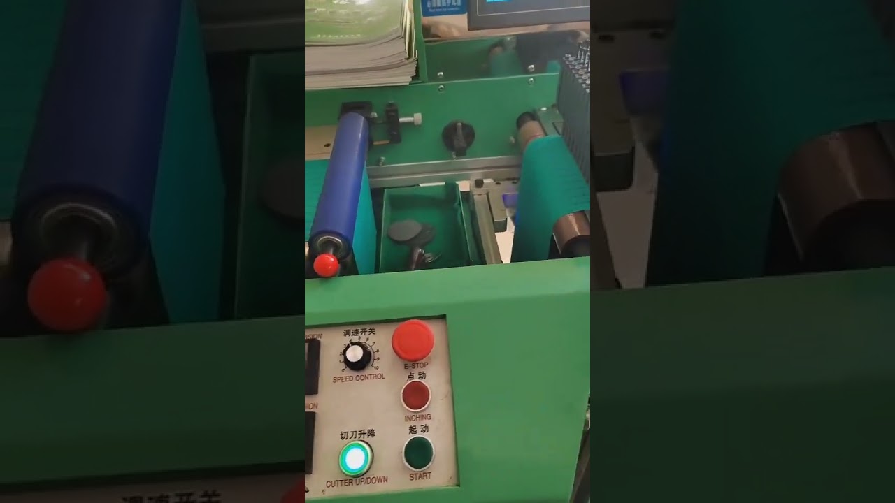 YS-8800 horizontal woven fabric label ultrasonic slitting machine with 20Khz system