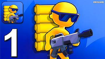 Gun Rush: Shooting Battle - Gameplay Walkthrough Part 1 - Stickman Stack Gun Battle (iOS, Android)