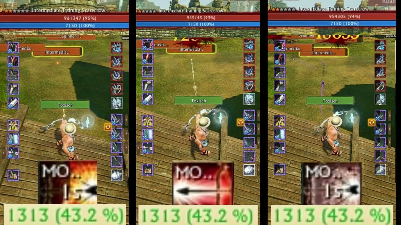 Archeage - Bow/Gun Endless Arrow Comparison (2000 Attackspeed)