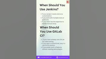 Jenkins vs Gitlab CI
