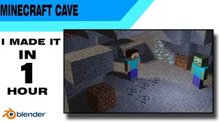 MINECRAFT CAVE | Blender 2.8 TIMELAPSE [SK/CZ]