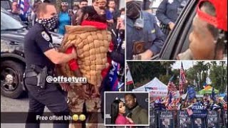 Offset Gets Arrested On Live After Trump Supporters Smash His Window In Beverly Hills