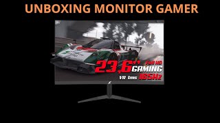 UNBOXING DO MONITOR GAMER FHD 23,6 CURVO