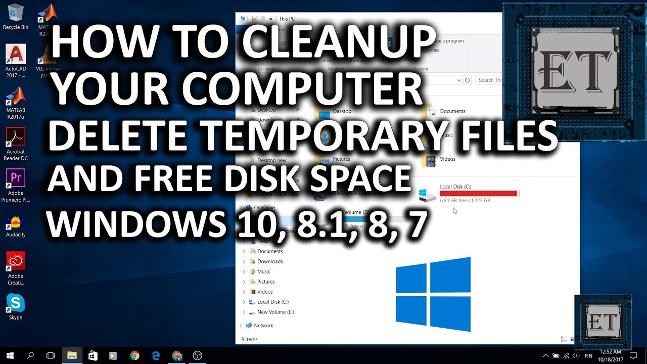 วิธีลบไฟล์ temp  New 2022  How to Cleanup Your Computer - Fully Delete Temporary Files and Free Disk Space