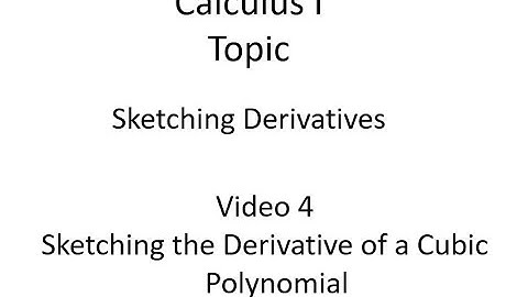 Sketching the Derivative of a Cubic Polynomial