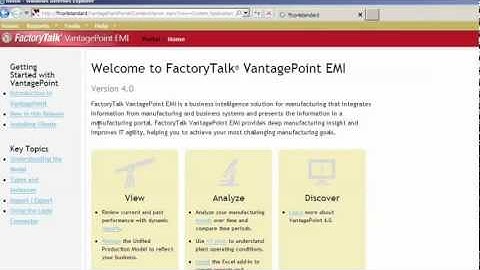 Convenient methods for tracking status: FactoryTalk  VantagePoint EMI
