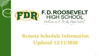 Updated Remote Schedule (12/11/2020)