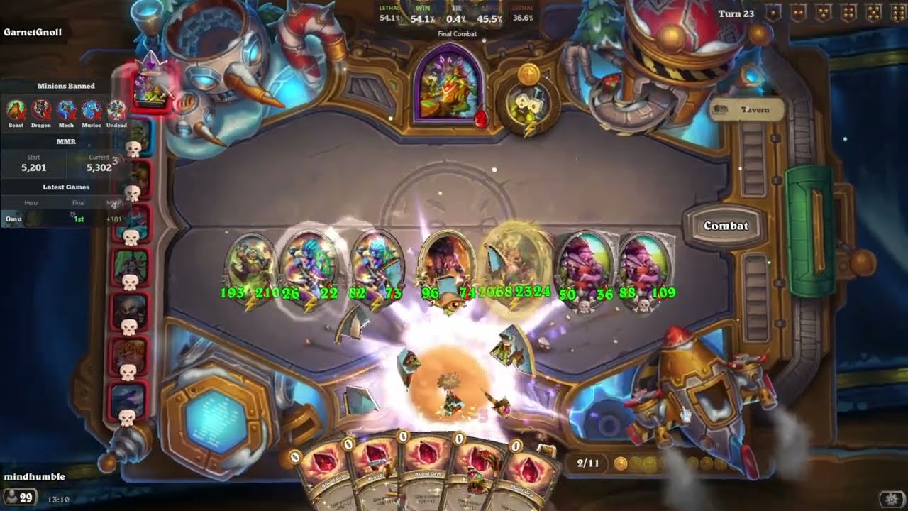 Battlegrounds 38 - I made the BIGGEST MINION EVER a 2068/2324 GEOMAGUS ROOGUG QUILLBOAR and lost!