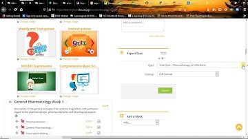 Exporting quiz questions