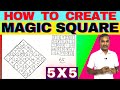 How to create magic square  5 x 5    maths tricks 