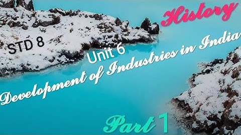 8th History, Unit 6- Development of Industries in India (Part 1).
