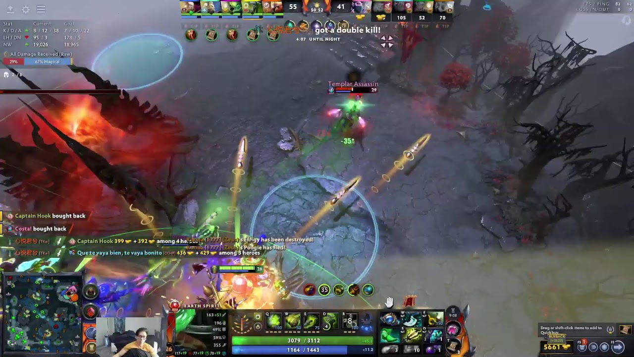 Grandmaster Earth Spirit | High-MMR Support Gameplay | Dota 2 Ranked | Patch 7.40c