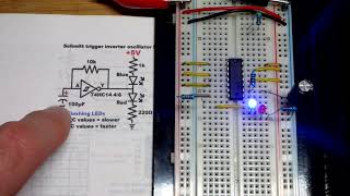 Twice As Fast Astable Schmitt Trigger Inverter NOT Gate Circuit Explained By Electronzap