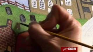 فنانة ترسم تحت سطح الماء