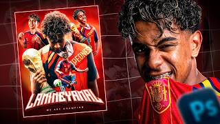 Creating a Champion Poster for Lamine Yamal - Photoshop Tutorial