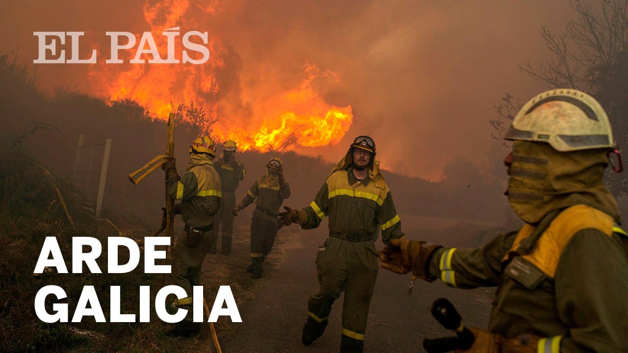 Oleada de incendios en Galicia | España - YouTube