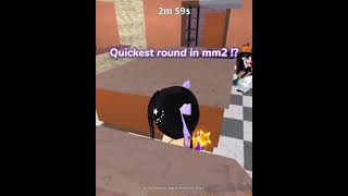 Quickest round !!?? #mm2 #murdermystery2 #game #roblox #quick #sheriff #round #shorts #viral #edit