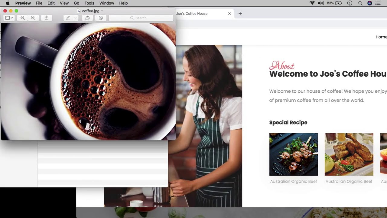 [NodeJS & Express] Coffee Shop Website - Home Page Configuration