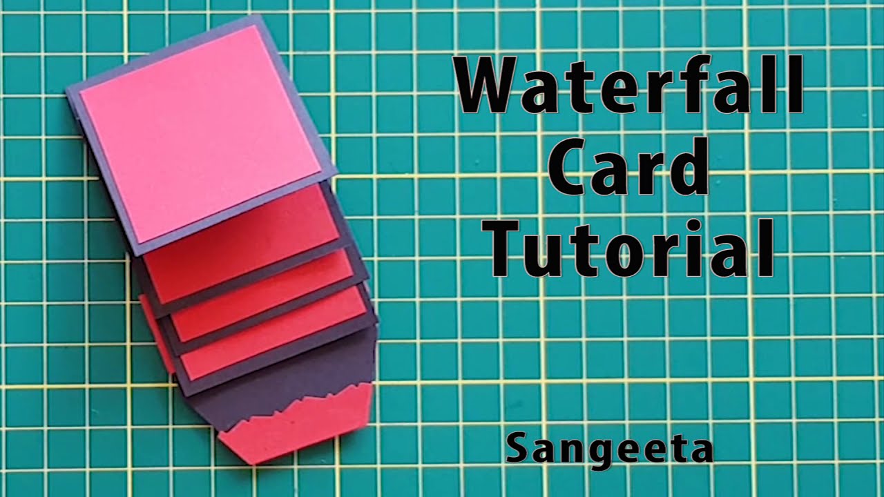 How To Make Waterfall Card Waterfall Card For Scrapbook Tarjeta