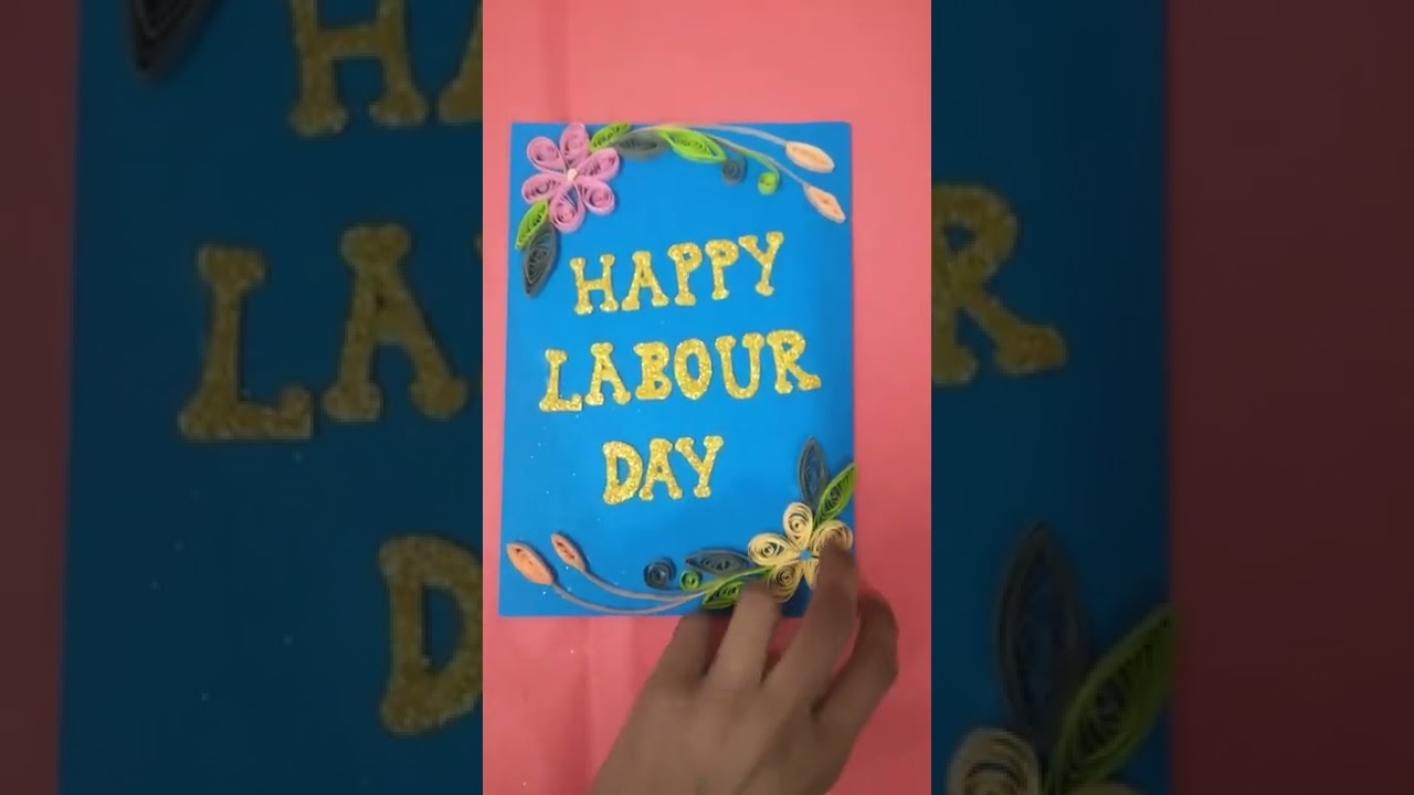 Simple And Beautiful Greeting Card Of Labours Day// The Creativity Craze