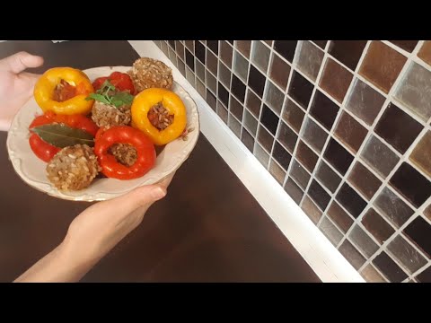 poivron farcie viande hachée  /летные голубцы с болгарским перцом  /საზაფხულო ტოლმა,ბულგარულით