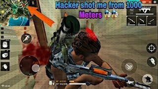 THIS HACKER SHOT ME FROM 1000 METERS !! Free Fire Battlegrounds !! screenshot 2