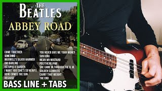 All Abbey Road songs in a single video /// BASS LINE [Play Along Tabs]