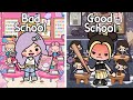 Good school vs bad school  sad love story  toca life story  toca life world  toca boca