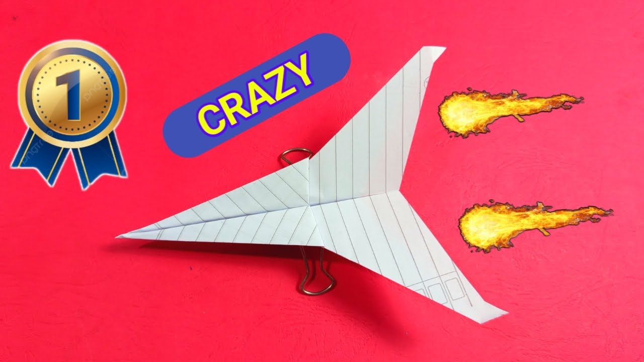 Cara bikin pesawat kertas bentuk sabit yang sangat KEREN DAN UNIK
