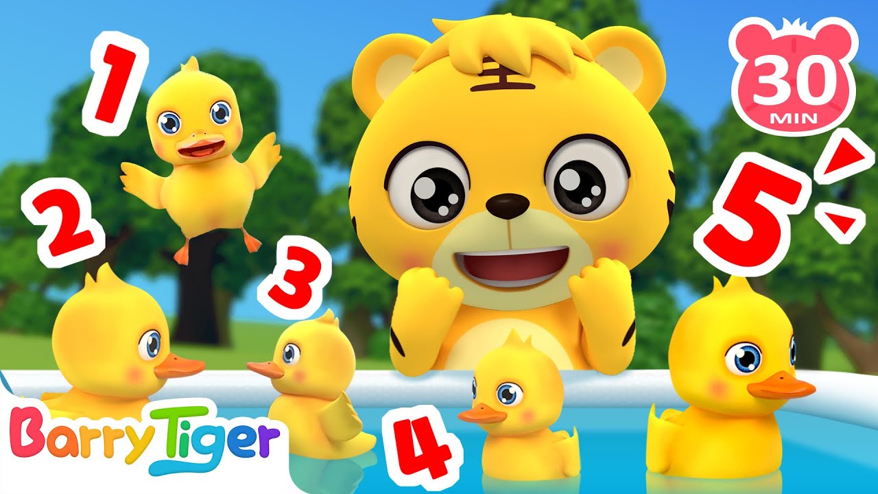 數鴨子兒歌 🦆🎵  | 一起數一數，鴨子有多少？ | 寶寶學數字 🔢 | 寶寶數鴨子 | 幼稚教育 🎓 | LEFUN Kids TV