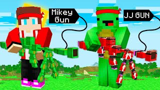 JJ AND MIKEY BOUGHT MIKEY AND JJ GUNS TO SAVE FAMILY FROM MONSTERS IN MINECRAFT ! Mikey and JJ!