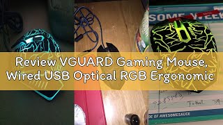 Review VGUARD Gaming Mouse, Wired USB Optical RGB Ergonomic Gaming Mouse for PC, Computer, Laptop, 6