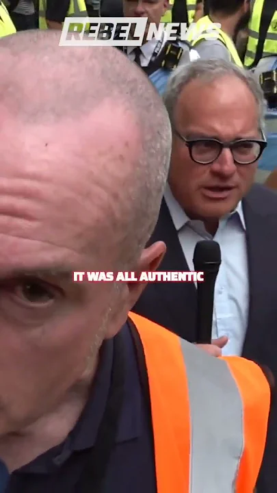 Ezra Levant HARASSED by protesters while police look onward
