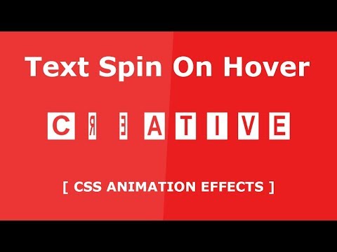 Text Rotate on Hover - CSS Hover Effects
