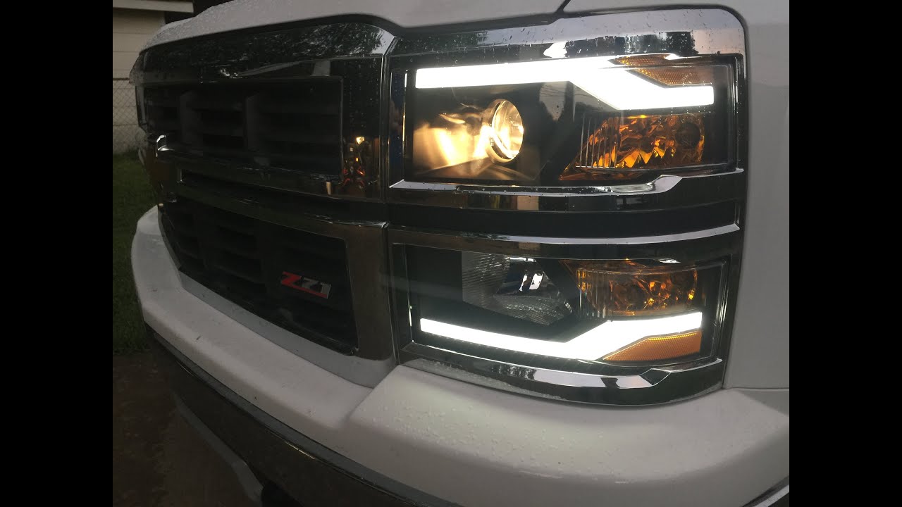 Winjet Headlights w/DRL for 2014-2015 Chevrolet Silverado ... daytime running lights wiring diagram 