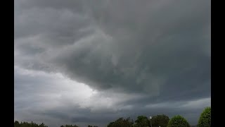 Rotating Wall Cloud Storm Time Lapse & Funnel Clouds | 6 & 7 May 2022 | Fayetteville North Carolina