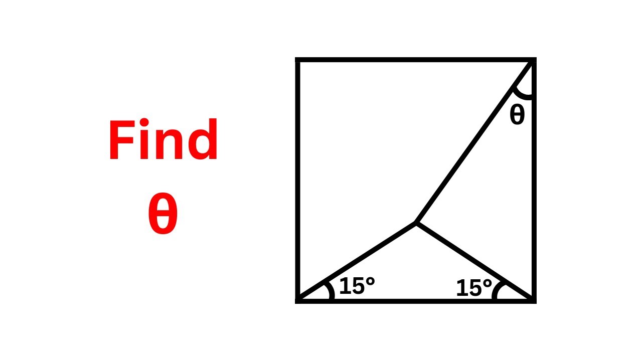Find The Angle θ Nice Geometry Question Mathematics YouTube