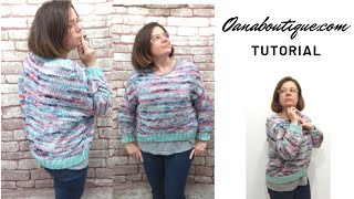 Contiguous  oversized knitting pull by Oana
