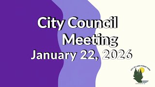 January 22, 2026 City Council Regular Meeting