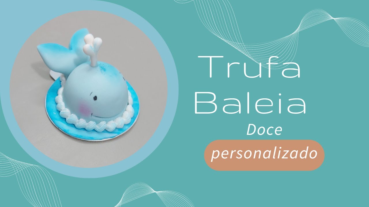 Bombom personalizado com decoração em pasta americana fundo do mar. Trufa .Tutorial fondant