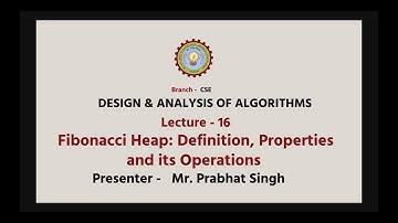 Design and Analysis of Algorithm | Fibonacci Heap: Definition, Properties and its Operations Part-1