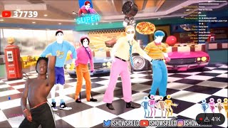 ISHOWSPEED DANCES TO BTS DYNAMITE