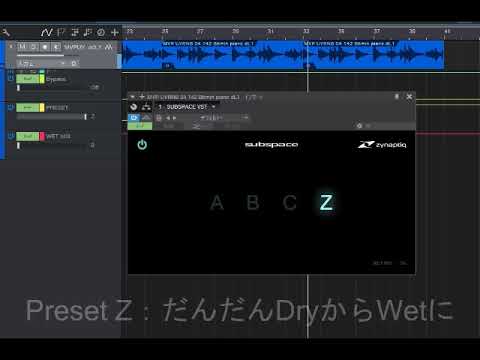 Zynaptiq SUBSPACE Piano編