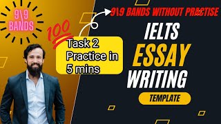 IELTS Essay Template || Task 2 Practice in 5 Mins || 8+ Bands Guaranteed