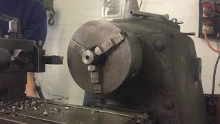 Thread cutting with 100 year old lathe