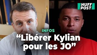 Emmanuel Macron réagit à l'annonce de Kylian MBappé Resimi