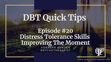 "Improving The Moment": How To Reduce Emotional Pain - DBT Quick Tips (2020)