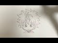 how to draw killua Zoldyck easy step